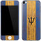 Barbados Flag Dark Wood Apple iPod Skin
